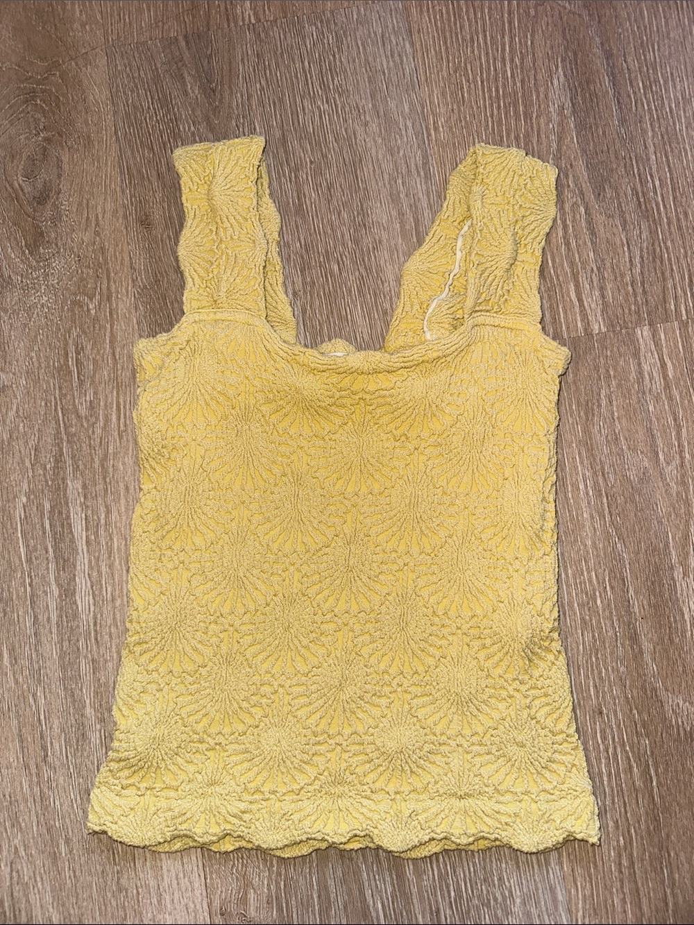 Free people love letter floral top in yellow
